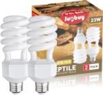UVB Reptile Light Bulb 10.0, 23W UV Spiral Compact Florescent Terrarium Lamp Ideal for Desert Reptiles Bearded Dragons Lizard Tortoise Iguanas Chameleons Snake - 2 Pack - Image 2