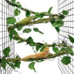 VCEPJH Large Reptile Vines Thick Terrarium Plants 118 Inches Long Flexible Climbing Branch Snake Tank Accessories Greenery Habitat Decor for Bearded Dragon Chameleon Gecko Frog Lizard (L) - Image 2