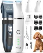 oneisall 4 in 1 Dog Clippers and Paw Trimmer Grooming Kit, Low Noise Cordless Dog Clippers for Grooming Pet Hair Trimmers for Small and Large Dogs Cats Animals - Image 2