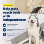 PetSafe CozyUp Wooden Bed Ramp for Cats & Dogs, Furniture-Grade with High-Traction Carpet Surface, White - Image 3