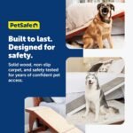 PetSafe CozyUp Wooden Bed Ramp for Cats & Dogs, Furniture-Grade with High-Traction Carpet Surface, White - Image 4