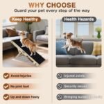 2026 Upgraded Dog Ramp for Couch - Foldable Small Dog Ramp for Bed - 4 Adjustable Height from 12" to 20" - Portable Pet Stairs with Non-Slip Pad - Pet Ramps Use for Low Bed Couch Steps Up to 60LBS - Image 5