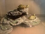 PINVNBY Reptile Hide Resin Turtles Dock for Aquarium (Size: 7.1 x 4.7 x 2.7 inches), Turtle Basking Platform for Small Size Snake Crested Gecko Lizard Frogs Newts - Image 5