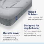Casper Dog Bed, Plush Memory Foam, Small, Gray, 26.0"L x 19.0"W x 6.0"Th - Image 3