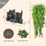 PINVNBY Reptile Resin Castle Decoration,Bearded Dragon Habitat Accessories Crested Gecko Hideouts Cave Reptiles Vines Flexible Jungle Climbing Vines Decor for Chameleon Snake Gecko Lizard(4 Pcs) - Image 4
