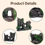 PINVNBY Reptile Resin Castle Decoration,Bearded Dragon Habitat Accessories Crested Gecko Hideouts Cave Reptiles Vines Flexible Jungle Climbing Vines Decor for Chameleon Snake Gecko Lizard(4 Pcs) - Image 5