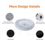 Amazon Basics Washable Donut Pet Bolster Faux Fur Bed with Removable Cover, Anti-Slip Bottom for Dog, Grey, 36" x 36" - Image 3