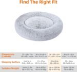 Amazon Basics Washable Donut Pet Bolster Faux Fur Bed with Removable Cover, Anti-Slip Bottom for Dog, Grey, 36" x 36" - Image 4