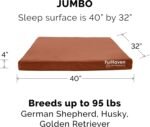 Furhaven Water-Resistant Orthopedic Dog Bed for Large Dogs w/ Removable Washable Cover, For Dogs Up to 95 lbs - Indoor/Outdoor Logo Print Oxford Polycanvas Mattress - Chestnut, Jumbo/XL - Image 3