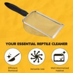 SunGrow Reptile Sand Scoop, Stainless Steel Sifter for Lizard, Gecko & Snake Habitat, Substrate Scoop, Non-Slip Handle, Fine Mesh Scooper for Clumping Sand – Not Suitable for Pellet or Crystal Litter - Image 4