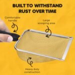 SunGrow Reptile Sand Scoop, Stainless Steel Sifter for Lizard, Gecko & Snake Habitat, Substrate Scoop, Non-Slip Handle, Fine Mesh Scooper for Clumping Sand – Not Suitable for Pellet or Crystal Litter - Image 5