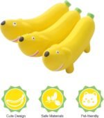 5.3'' Squeak Latex Dog Toys Banana 3 Pcs, Funny Fruit Sets Pet Toys Puppy Small Medium Dog Squeaky Chew Toys - Image 4