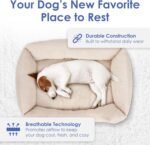 American Kennel Club Cuddler Pet Bed with Low-Profile Entrance – 30" Plush Dog Bed for Medium Breeds Up to 50 lbs, Ultra-Soft Washable Bed with Non-Slip Bottom, Durable High-Loft Filling, Beige - Image 3