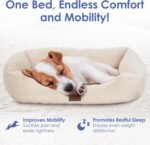 American Kennel Club Cuddler Pet Bed with Low-Profile Entrance – 30" Plush Dog Bed for Medium Breeds Up to 50 lbs, Ultra-Soft Washable Bed with Non-Slip Bottom, Durable High-Loft Filling, Beige - Image 4