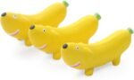 5.3'' Squeak Latex Dog Toys Banana 3 Pcs, Funny Fruit Sets Pet Toys Puppy Small Medium Dog Squeaky Chew Toys - Image 2