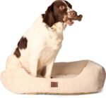 American Kennel Club Cuddler Pet Bed with Low-Profile Entrance – 30" Plush Dog Bed for Medium Breeds Up to 50 lbs, Ultra-Soft Washable Bed with Non-Slip Bottom, Durable High-Loft Filling, Beige - Image 2