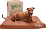 Furhaven Water-Resistant Orthopedic Dog Bed for Large Dogs w/ Removable Washable Cover, For Dogs Up to 95 lbs - Indoor/Outdoor Logo Print Oxford Polycanvas Mattress - Chestnut, Jumbo/XL - Image 2
