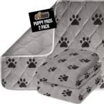 GORILLA GRIP Washable Puppy Pads, 46x28 Pack of 2, Slip Resistant Dog Crate Mat, Waterproof Cloth Pee Pad for Training Puppies in Playpen, Reusable Pet Incontinence Blanket, Protects Sofa, Furniture - Image 2