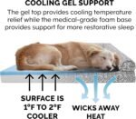 Furhaven Cooling Gel Dog Bed for Medium/Small Dogs w/ Removable Bolsters & Washable Cover, For Dogs Up to 35 lbs - Plush & Southwest Kilim Woven Decor Sofa - Boulder Gray, Medium - Image 4