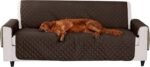 Furhaven Water-Resistant & Reversible Sofa/Couch Cover Protector for Dogs, Cats, & Children - Two-Tone Pinsonic Quilted Living Room Furniture Cover - Espresso/Clay, Sofa - Image 2
