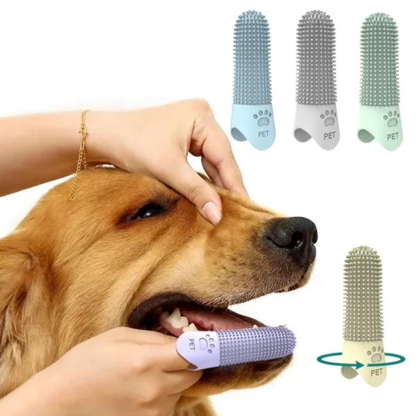 Pet Silicone Teeth Cleaning Fingertips For Cats And Dogs Cleaning And Removing Tartar And Stones Pet Toothbrushes Pet supplies