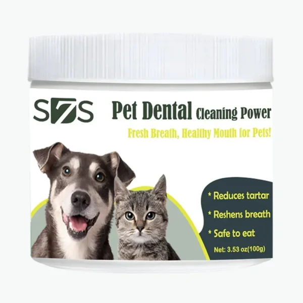 100g Pet Dental Powder for Dogs & Cats – Effective Tartar and Plaque Control, Freshens Breath, Promotes Oral Health