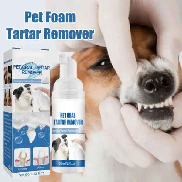 Pet Tartar Remover Natural Plaques Remover For Dogs Cats Freshen Breath Foam For Dogs Cats Support Healthy Gums Pet Care Product - Image 2