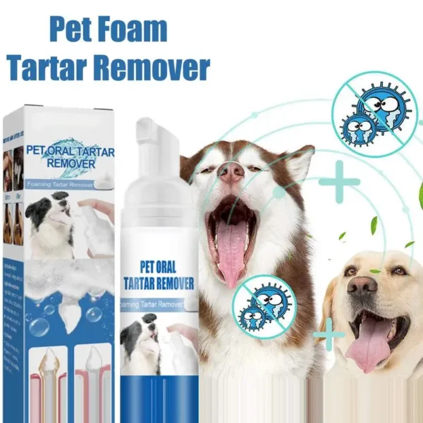 Pet Tartar Remover Natural Plaques Remover For Dogs Cats Freshen Breath Foam For Dogs Cats Support Healthy Gums Pet Care Product - Image 3