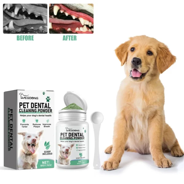 Powder For Dogs Teeth Prevents Tartar Eliminates Oral Odors Plaque Remover Dental Calculus Cleaning Pet Oral Cleaning Solution