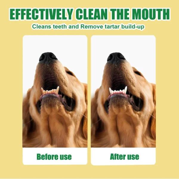 Pet Tooth Cleaning Spray Dog Tartar Plaque Remover Halitosis Cleaning Spray Pet Deodorant Oral Care Kitten Dental Cleaning Tool - Image 4